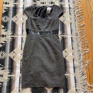 H&M Herringbone Black Faux Leather Dress